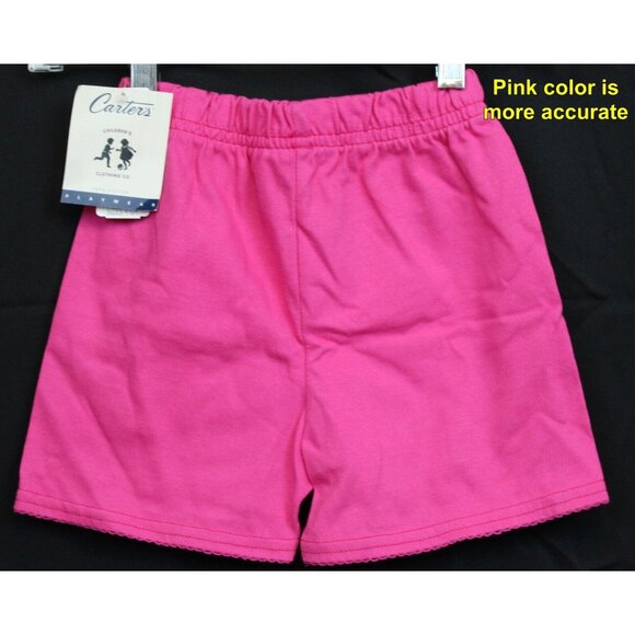 VTG Y2K Carter's Summer Shorts Shirt Outfit Girls sz 5 Pink Beach Vacation Pool - Picture 6 of 7